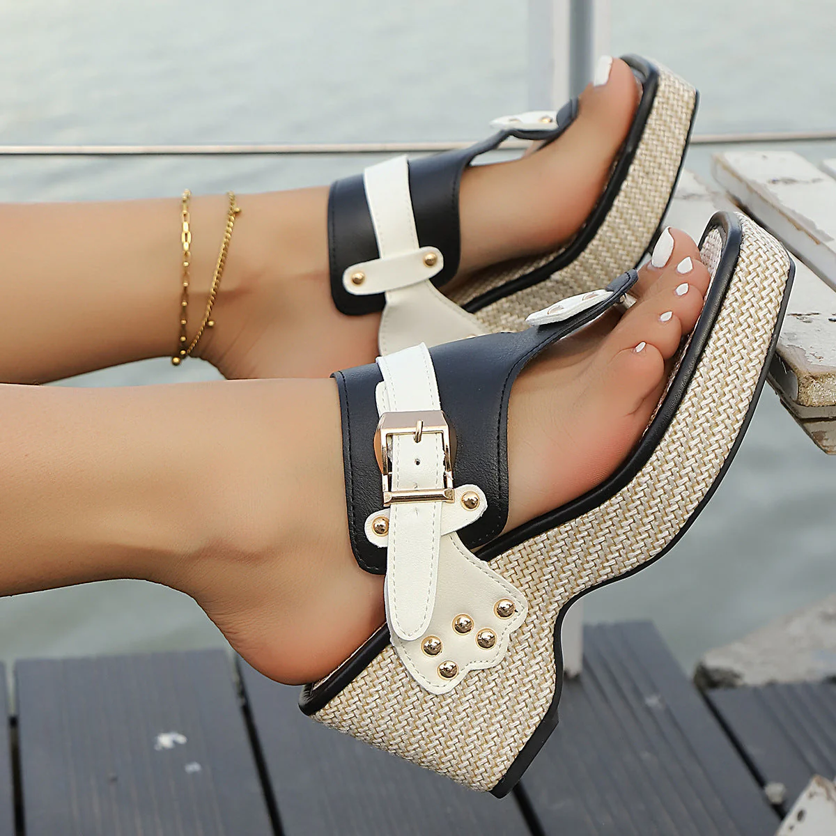 Evelina Strap Slides - Image 11