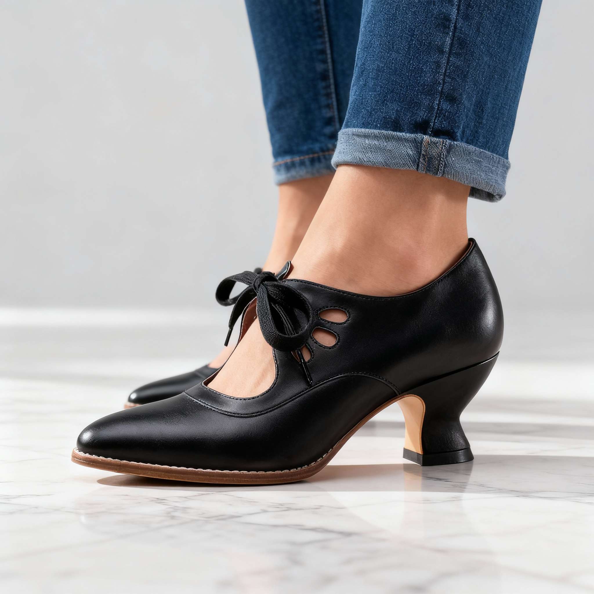 Madison Lace Up Heels - Image 2
