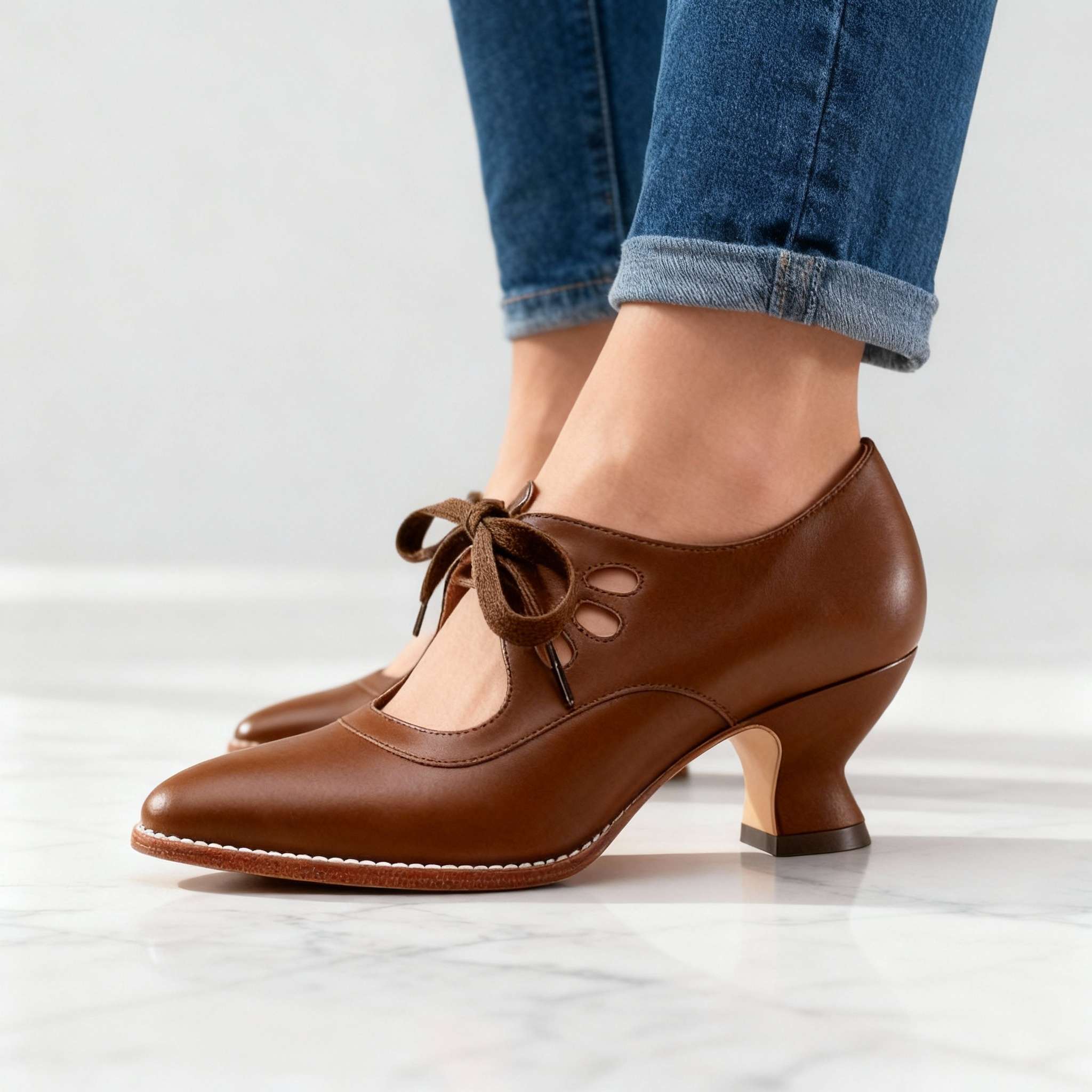 Madison Lace Up Heels - Image 7